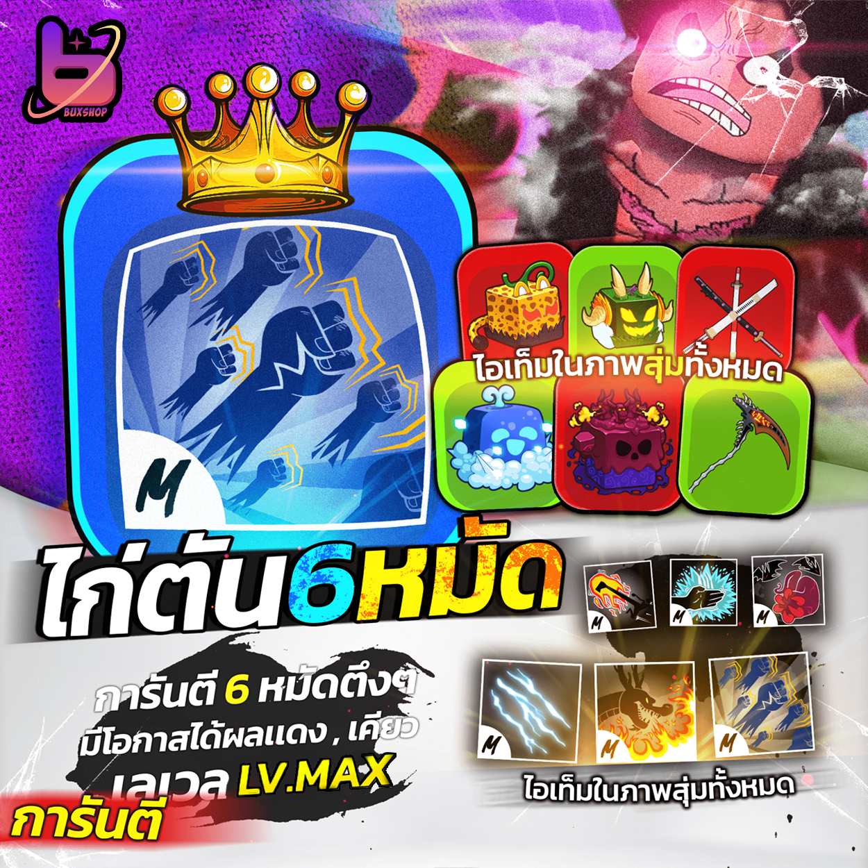 สุ่มไก่ตัน 6 หมัด