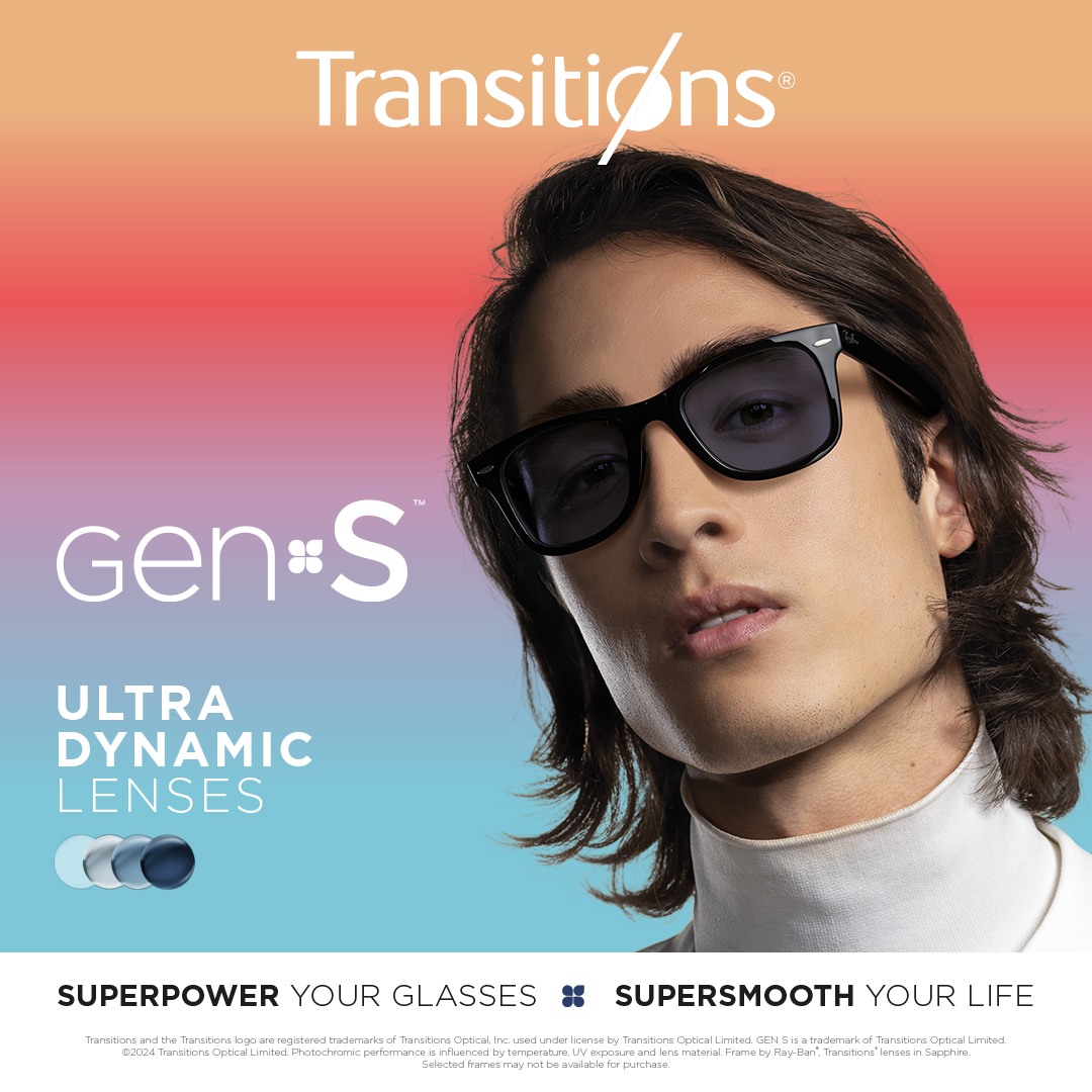Transition Gs NEW! Transitions Gen S เลนส์เปลี่ยนสีอัจฉริยะรุ่นใหม่ล่าสุด